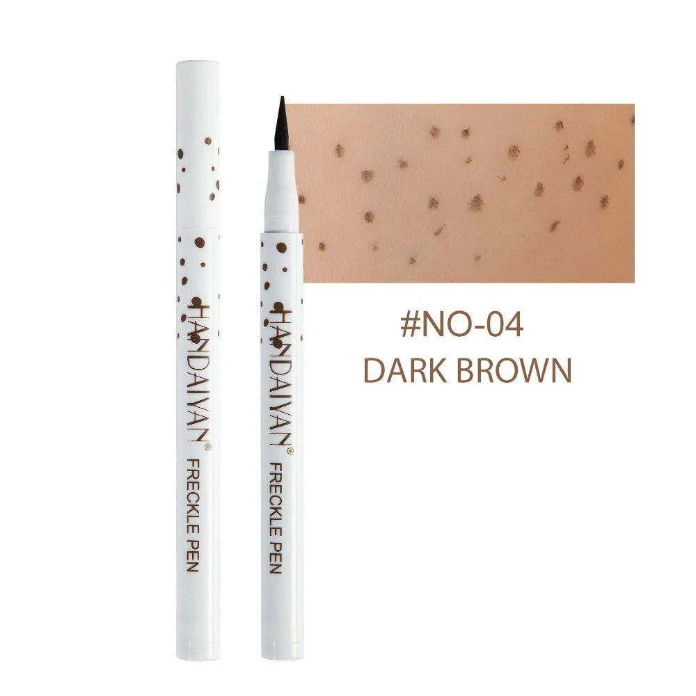Dark brown freckle pen cosmetic marker for natural-looking waterproof freckles on face and body