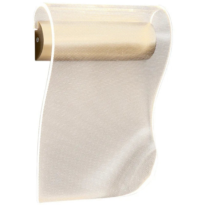 Simple wall lamp with white acrylic shade and black iron arm, shown in left bend orientation.