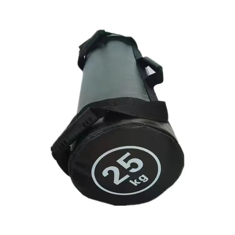 Flat white PVC fitness sandbag training weight for strength conditioning