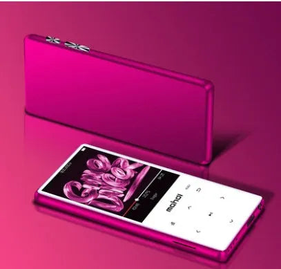 Portable sports MP3 music player with 2.4-inch touch screen in black, silver, blue, or red colour options