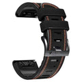 Silicone leather quick release watchband compatible with Garmin Fenix smartwatches
