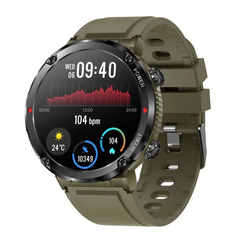 T30 smart watch with 52mm display showing heart rate monitoring interface