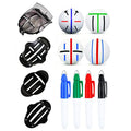 Plastic golf scriber alignment tool set with multiple tips and drawing pens for putting practice