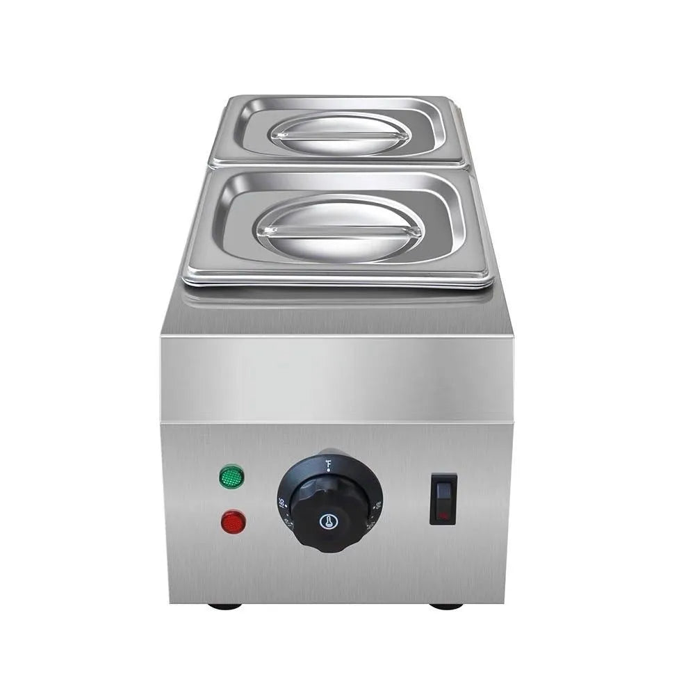 Commercial electric chocolate melting machine with double pot and temperature control display