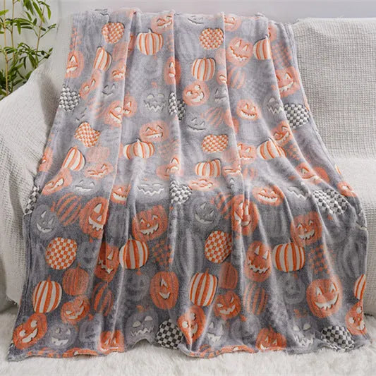 Cartoon pattern flannel blanket for child air conditioner coverage in two size options