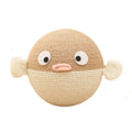 Sisal hemp puffer leakage food feeder cube puzzle toy for pets measuring 15cm
