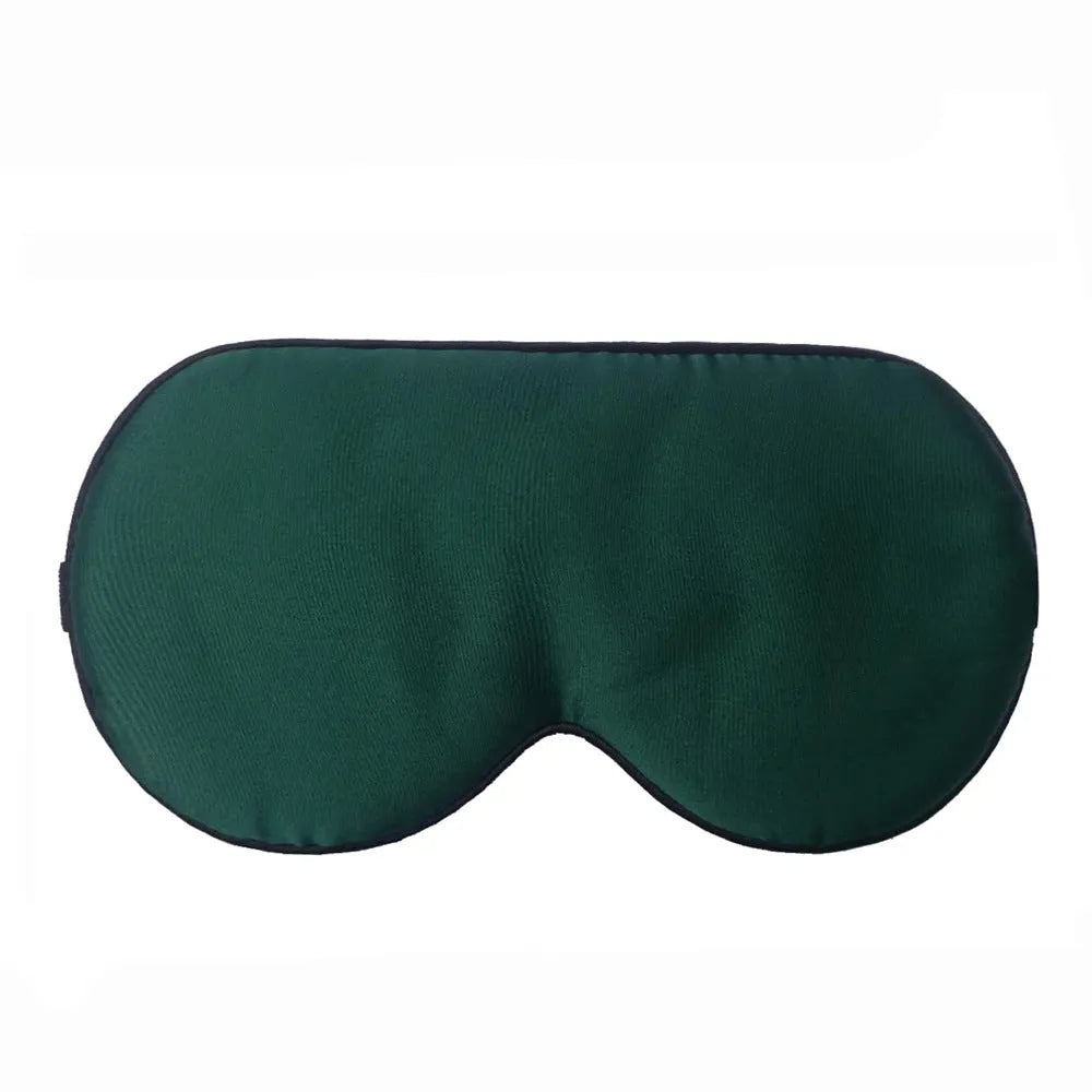 Double-sided Mulberry silk eye mask in a selection of colours including black, wine red, and ivory white.
