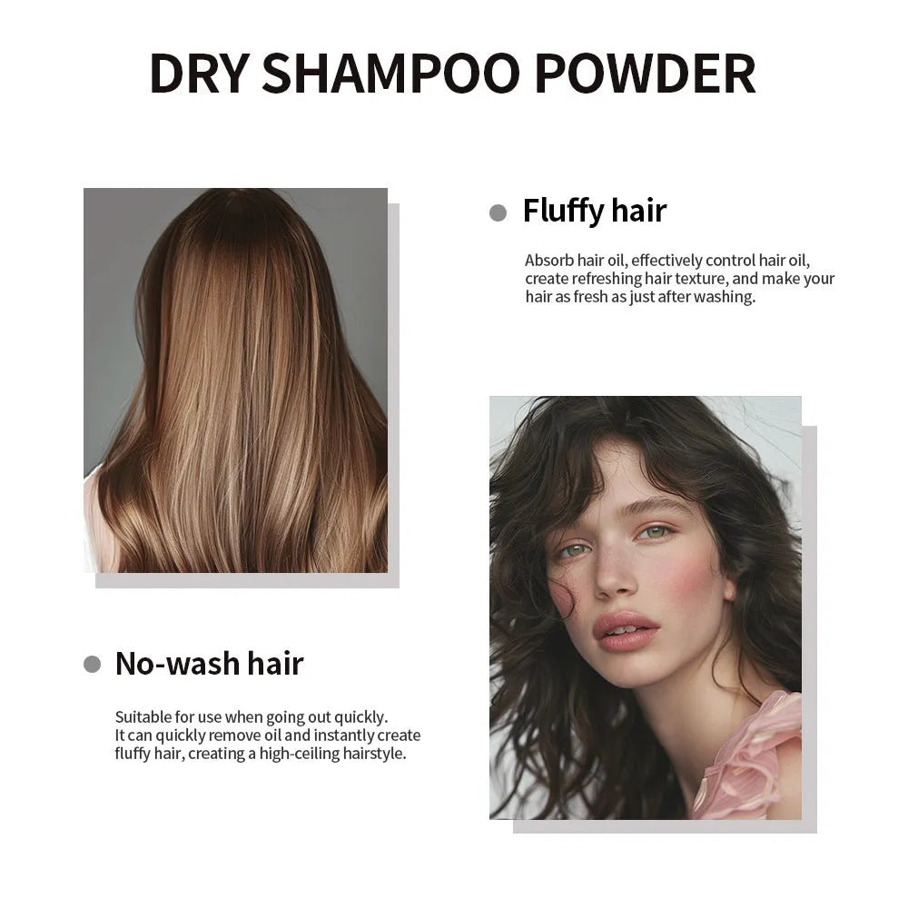 5g hair dry cleaning booster powder with sponge applicator and headband mirror in disposable format