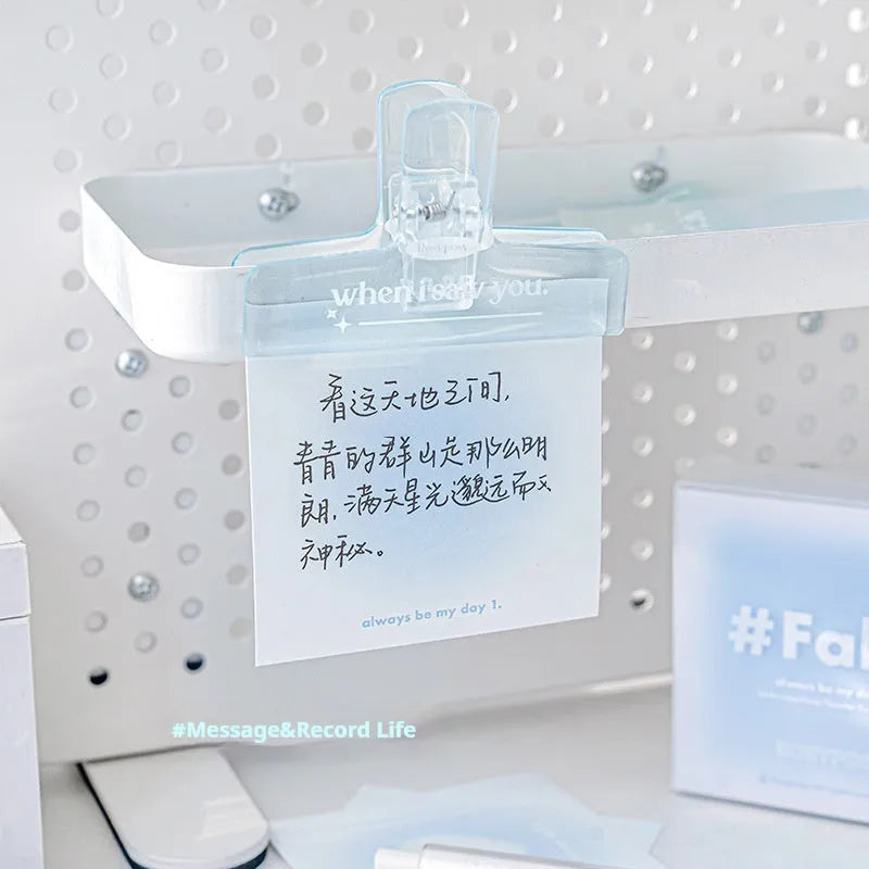 70mm square multifunctional notepad with gradient parchment sheets and sticky notes in blush colour