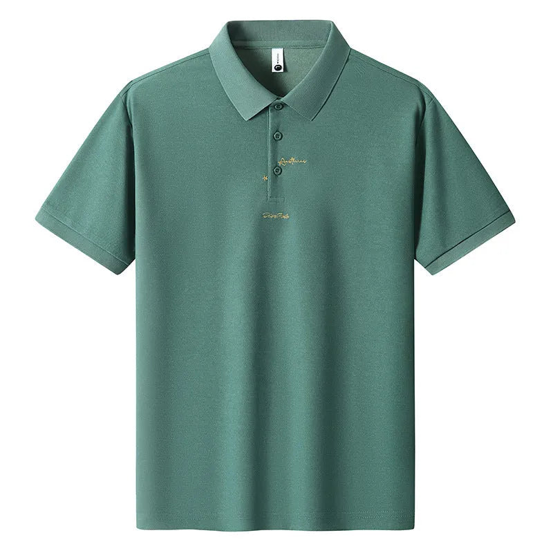Men's loose fit cotton T-shirt with a large letter pattern print on the front, shown in multiple colour options.