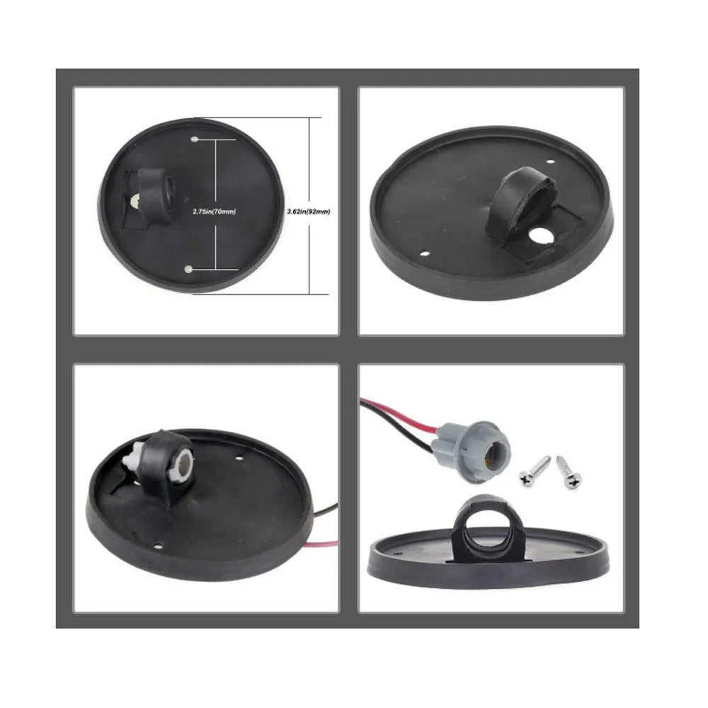 Five-pack of 12V LED roof cab marker lights with yellow, clear, and smoked black polycarbonate lenses.