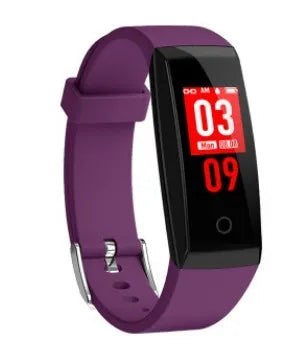 Colour screen smart bracelet with OLED display showing notification on wrist