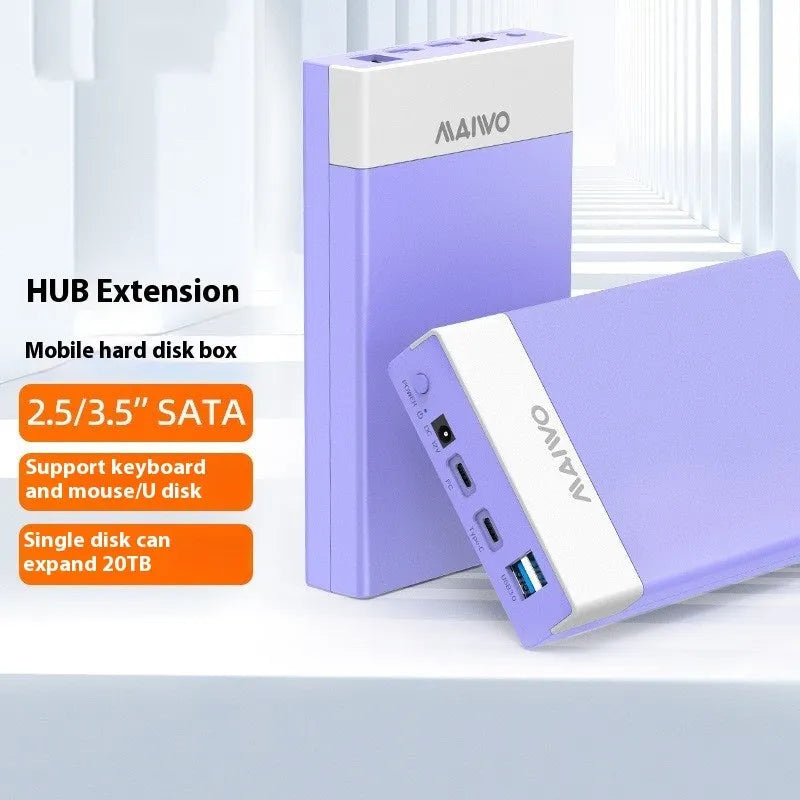 USB 3.0 hard disk enclosure for 3.5-inch SATA drives with slide cover design in multiple colour options