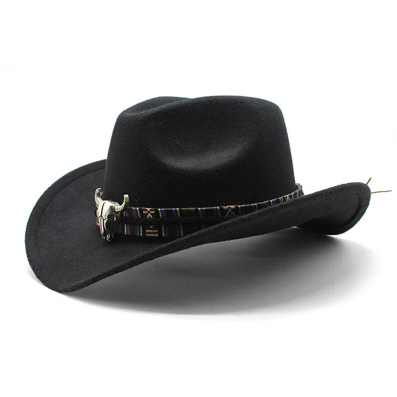 Polyester cowboy hat with bell crown in multiple colour options showing Western styling
