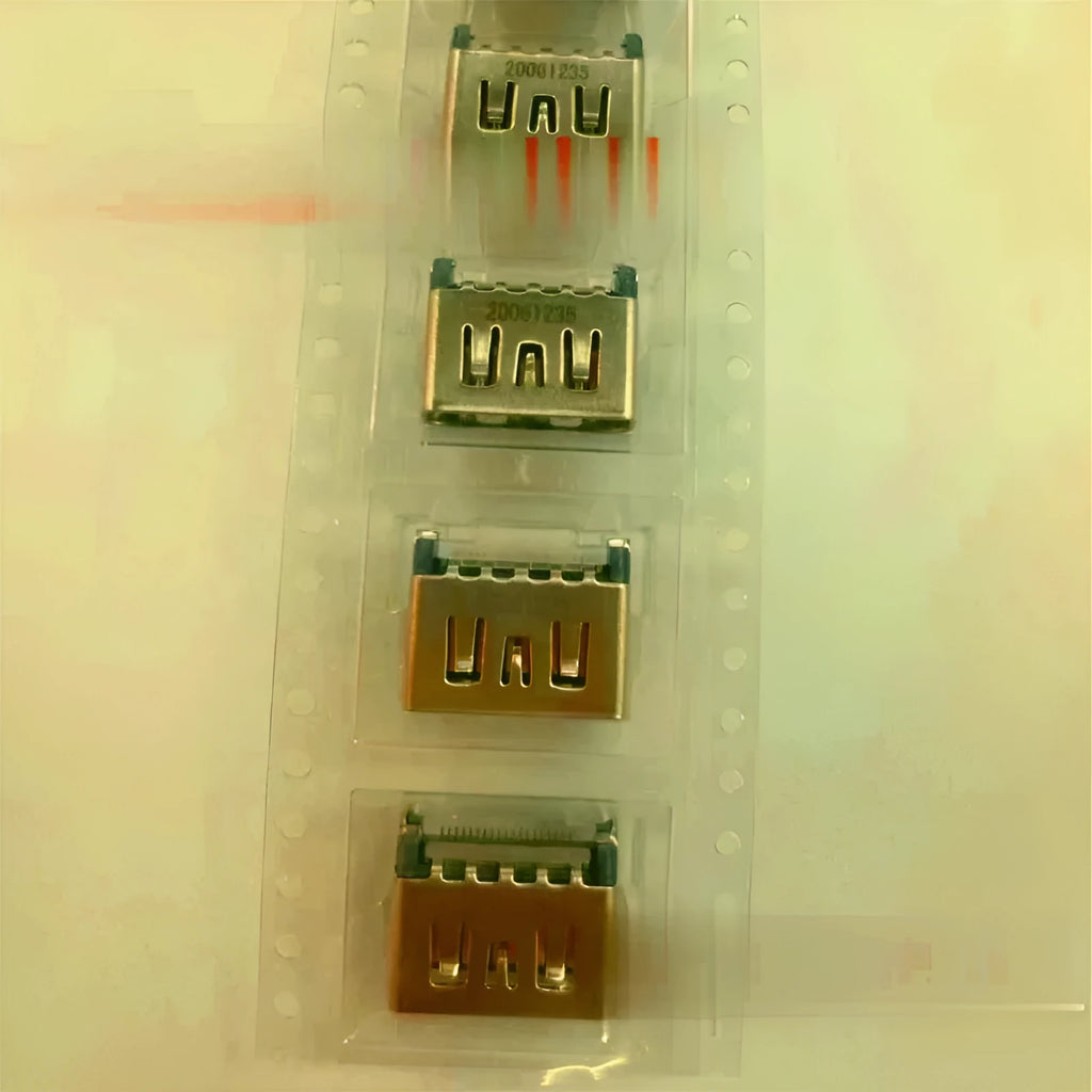 Silver HDMI interface host socket connector for computer TV game console video audio connection