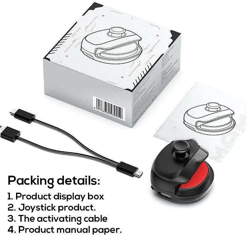 Black USB gaming stick with rocker controls measuring 8.8cm square base for PC shooting games