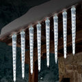 Solar-powered LED ice cone shaped meteor shower garden festoon lamp with remote control.