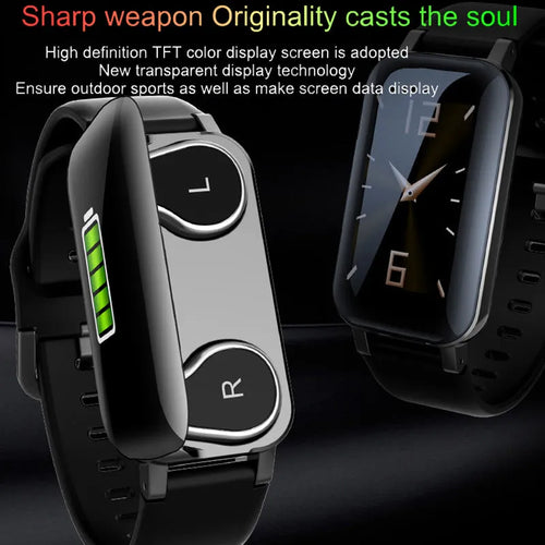 Call Bracelet smart Bracelet in Black, Blue, or Coffee colour with heart rate monitor