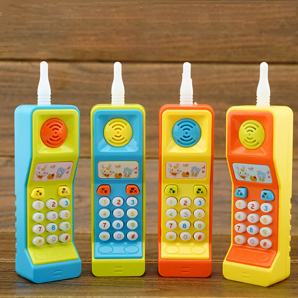 Children's educational toy with sound, light and cartoon animal design for ages 3+