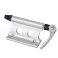 Silver metal bicycle front fork quick release fixing clip for wheel security