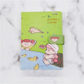 Cute Hand Ledger A5PU colour page notepad with Daolin paper, thread binding, and a paper cover featuring a reading design