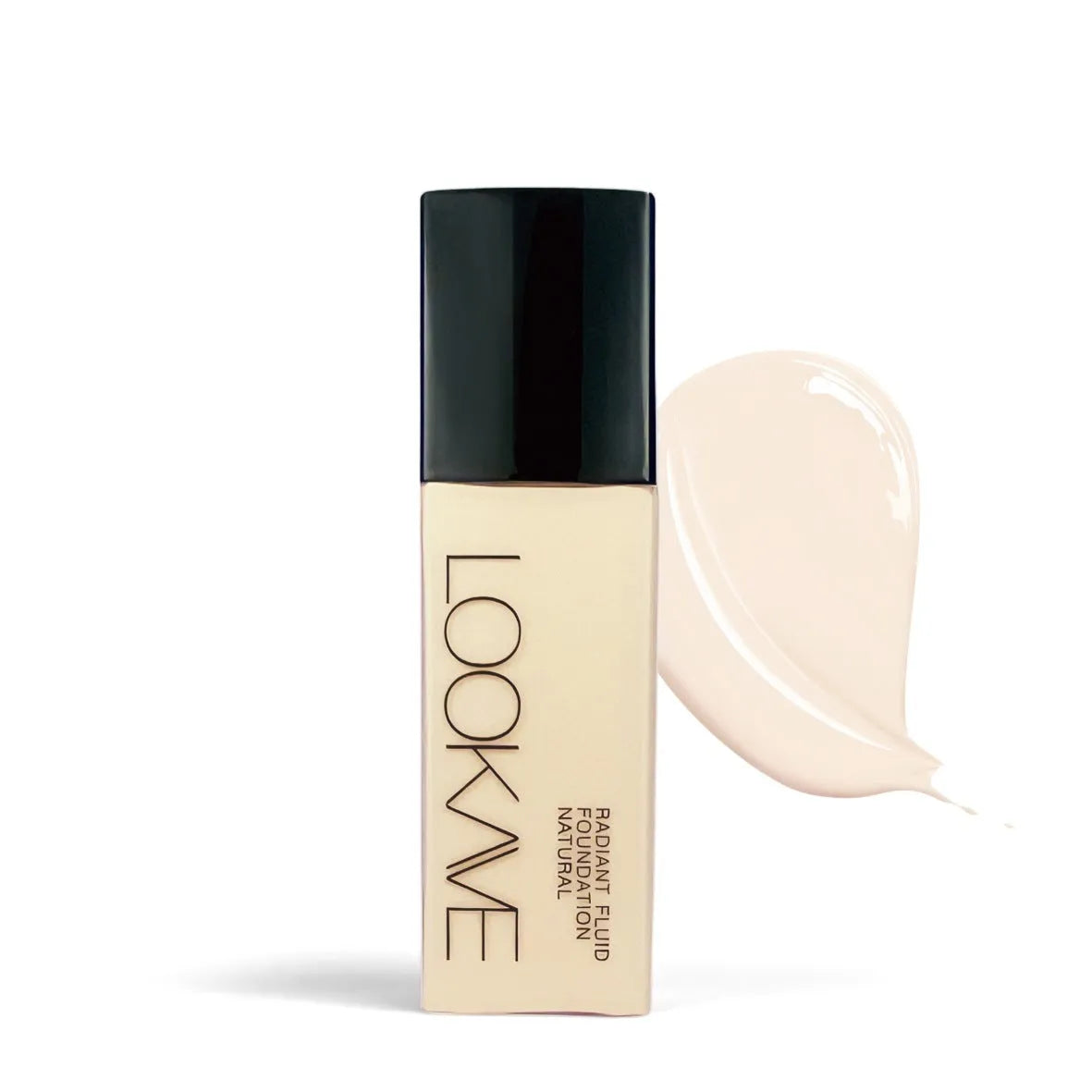 LOOKAVE Matte Liquid Foundation bottle in Ivory White shade, 21c net content.