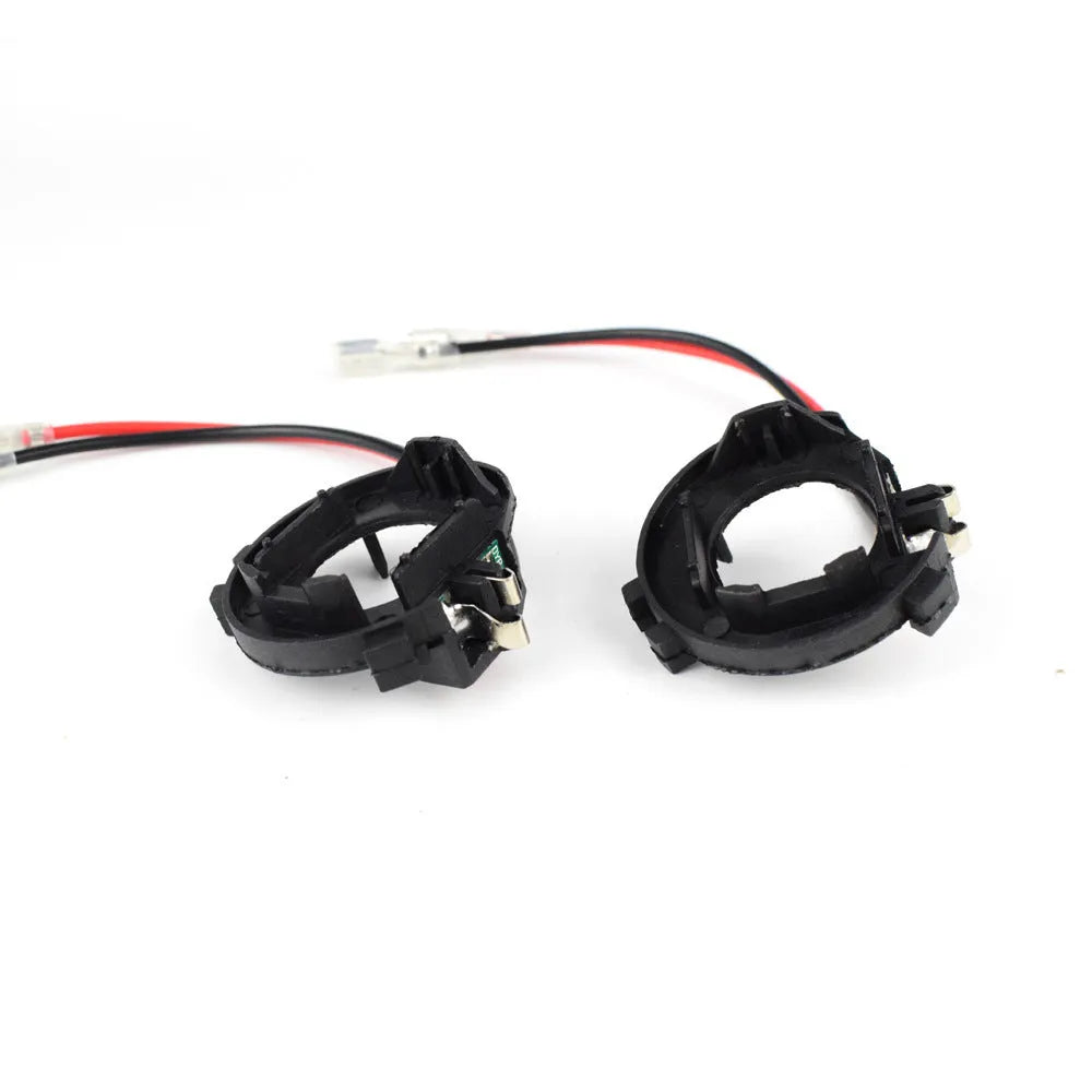 Black plastic H7 LED headlight conversion adapter bracket for Volkswagen cars