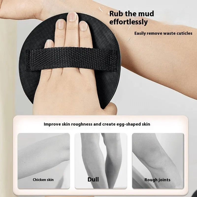 Women's bath gadget with finger style design in rubber material with included towel