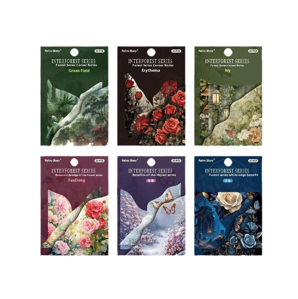 Creative DIY bookmark and notepad stationery set in six colour options on light paper