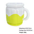 Yellow inflatable PVC ice bucket for cooling beer steins at outdoor events