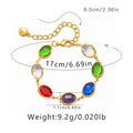 Women's geometric bracelet with blue glass inlay on a copper band.