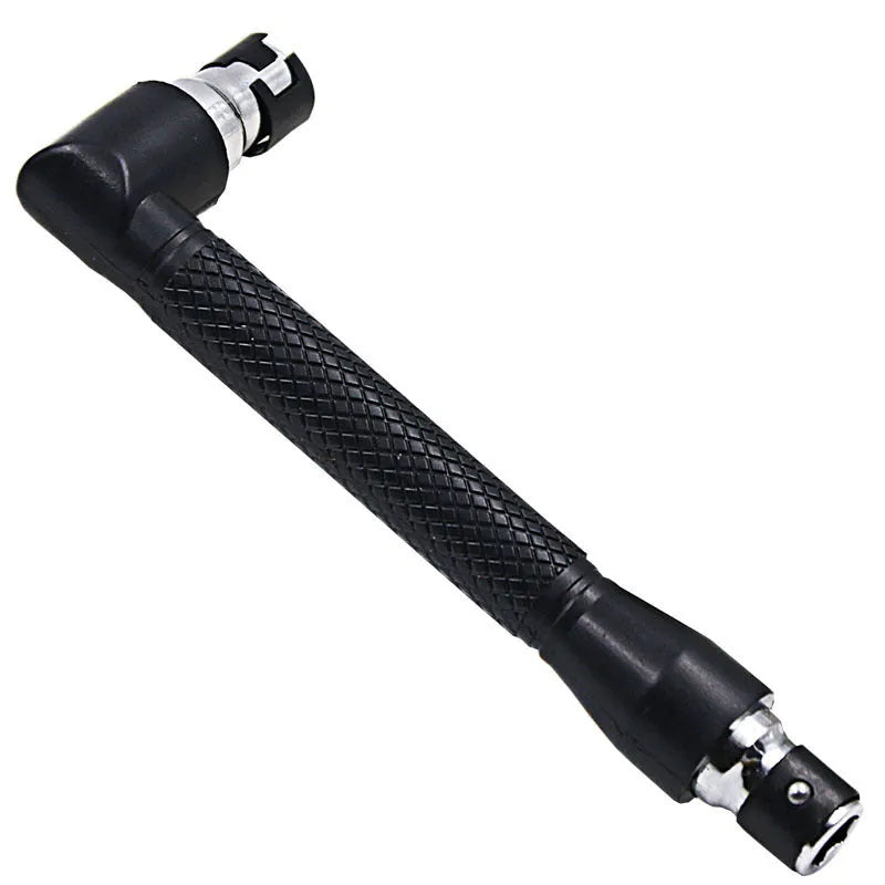 L rod double-headed socket wrench with ten screwdriver bits for general maintenance tasks