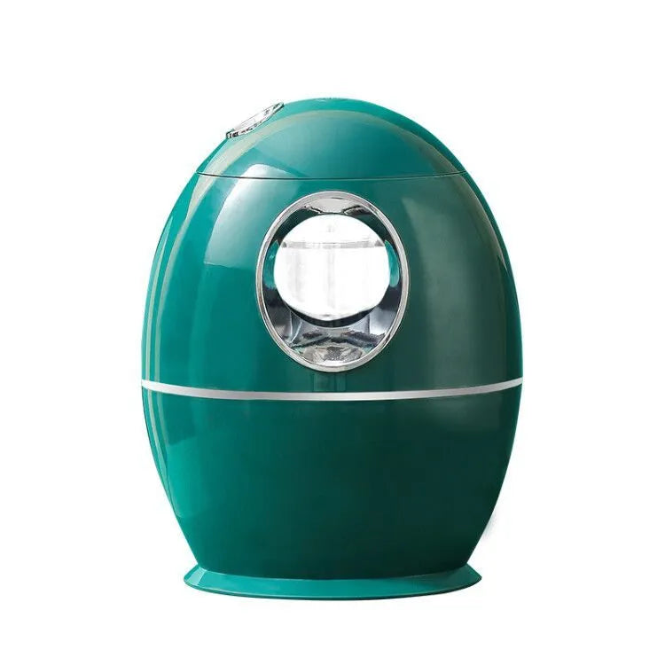 Small white aromatherapy humidifier with USB cable, water tank, and mist output