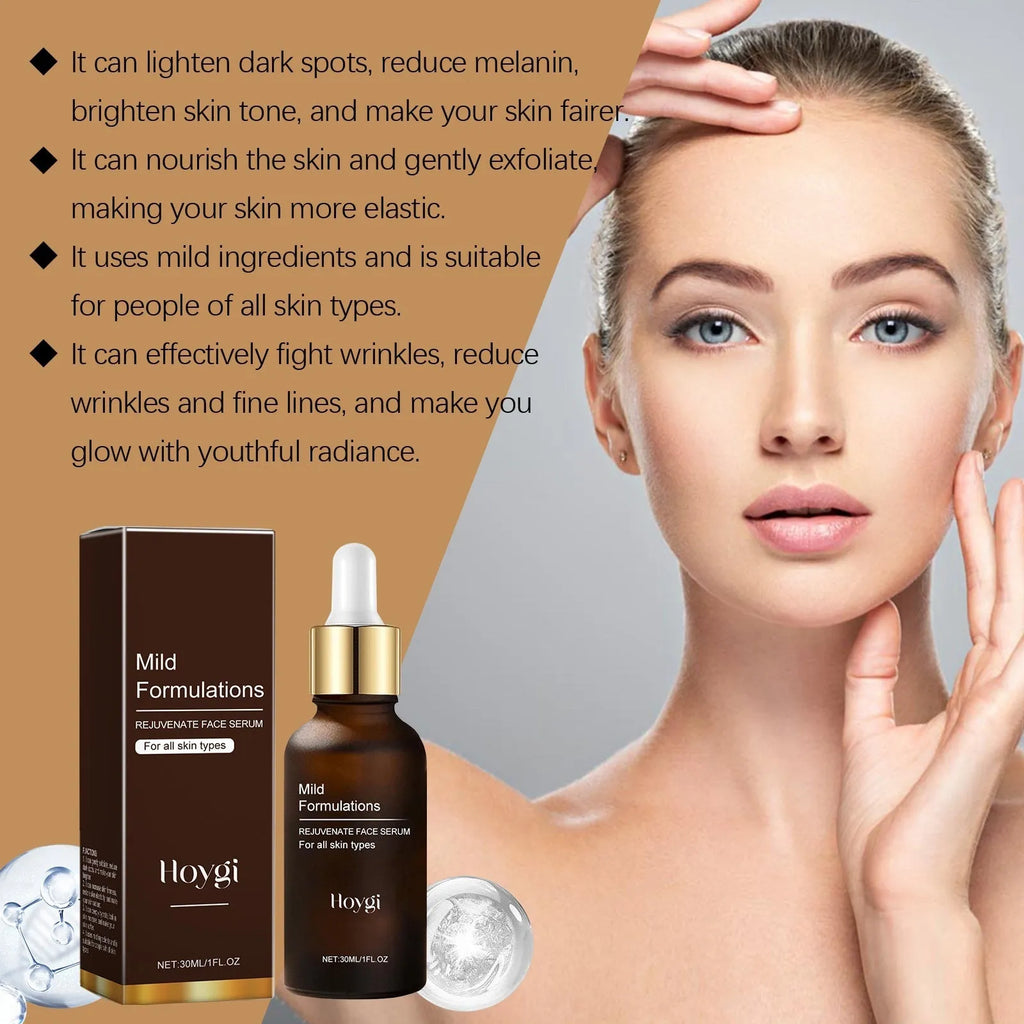 30ml facial essence glass bottle with arbutin, collagen, vitamin C and hyaluronic acid formula