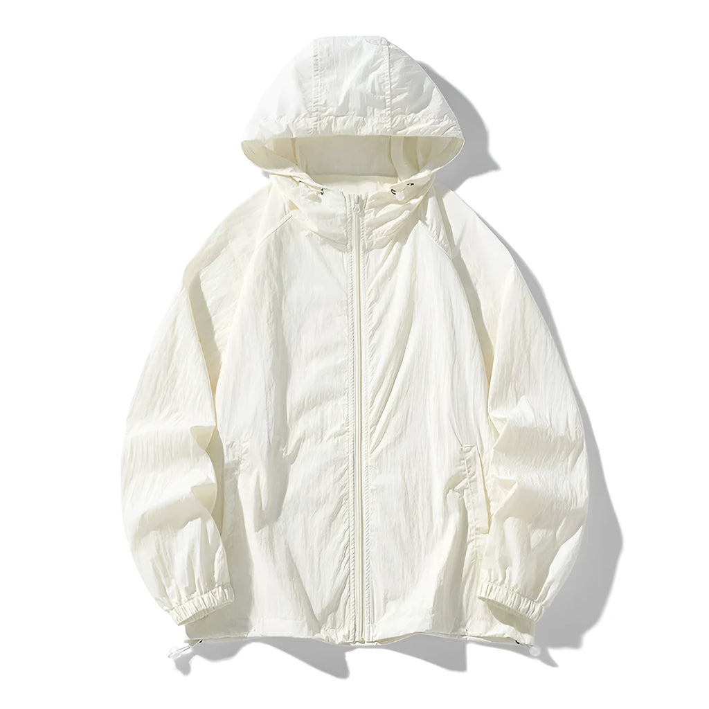 Chemical fibre blend outdoor sports jacket in loose fit available in multiple colours