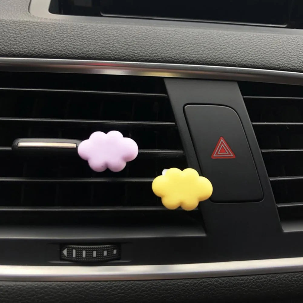 Baiyun cartoon design resin car fragrance clip for air vents in assorted colours.