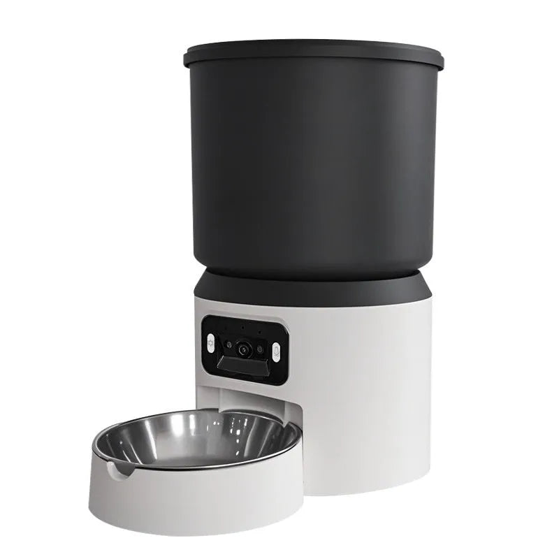 4L smart pet feeder with WIFI remote monitoring and timing function