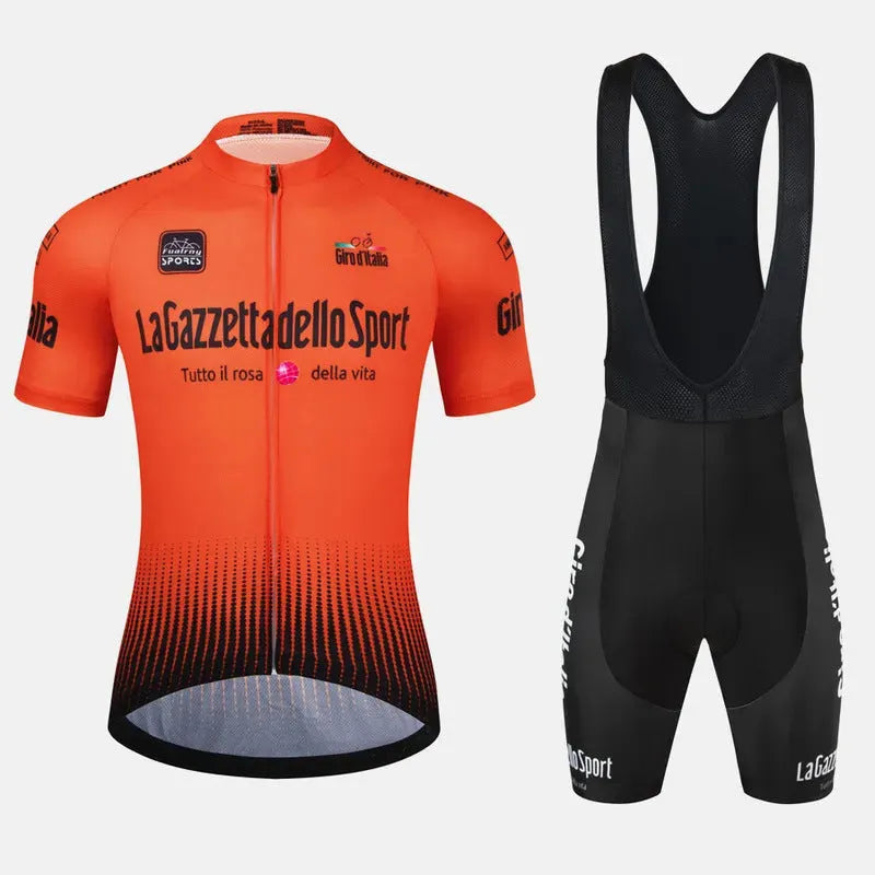 Cycling short sleeve suit in pattern design with quick-drying polyester fabric for summer road biking