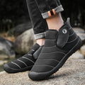 Men's waterproof cotton snow boots with non-slip rubber soles and plush lining in multiple colours