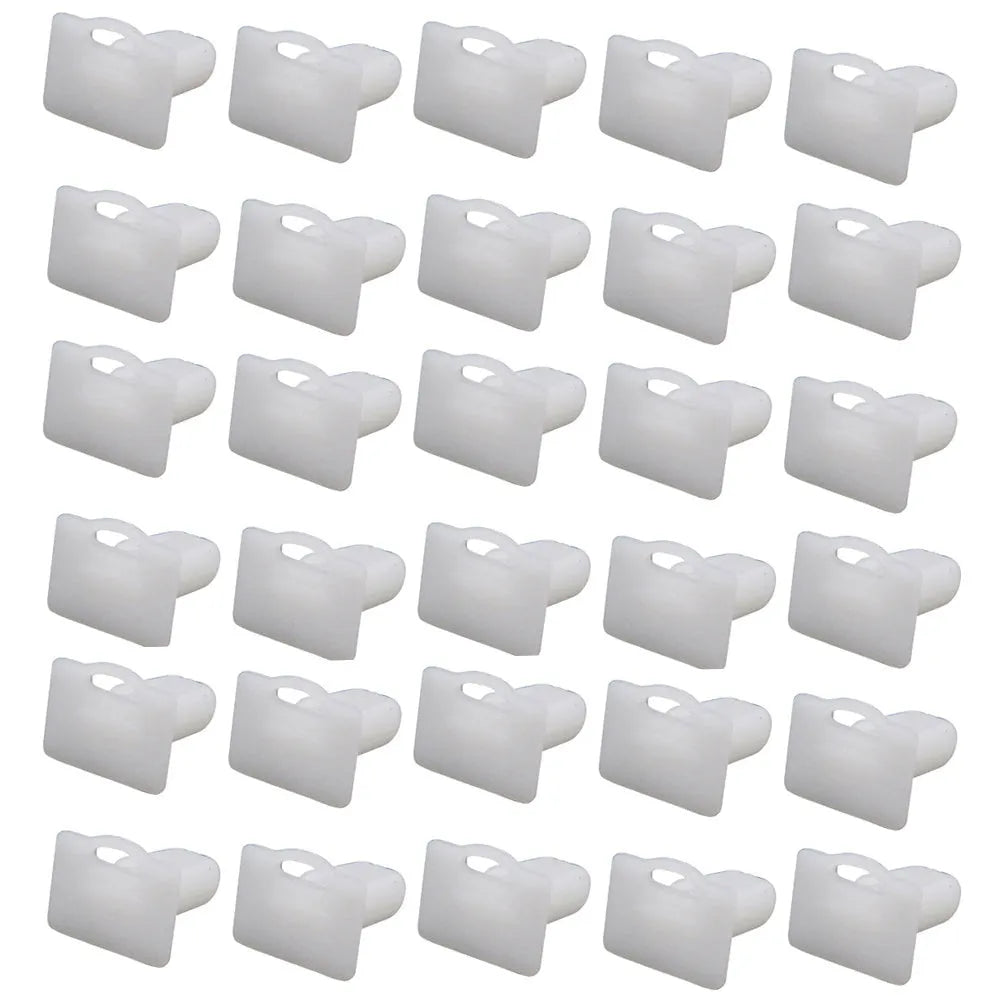 Pack of 60 grey PA66 plastic automotive push rivet clips for car trim fastening.