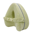 Love heart-shaped dark blue memory foam leg pillow for knee support.
