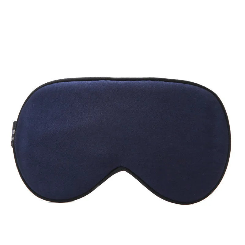 Double-sided Mulberry silk eye mask in a selection of colours including black, wine red, and ivory white.