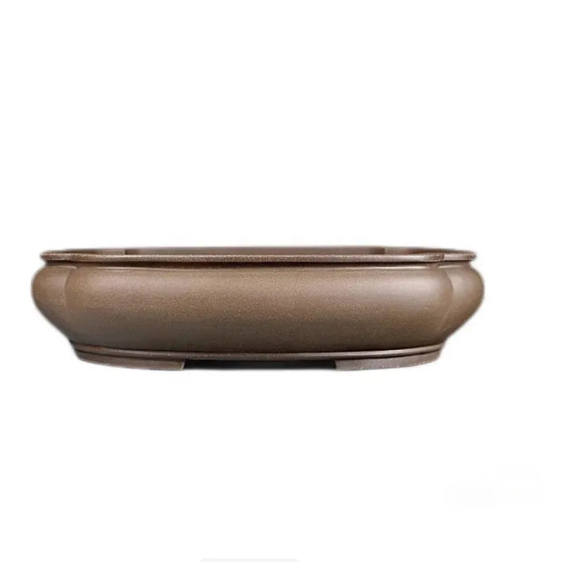 Handmade purple clay antique papaya-shaped flower pot measuring 46x35.5x11cm