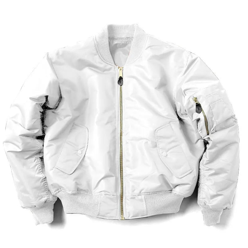 Men's American workwear pilot cotton-padded jacket in loose fit with double-sided nylon construction