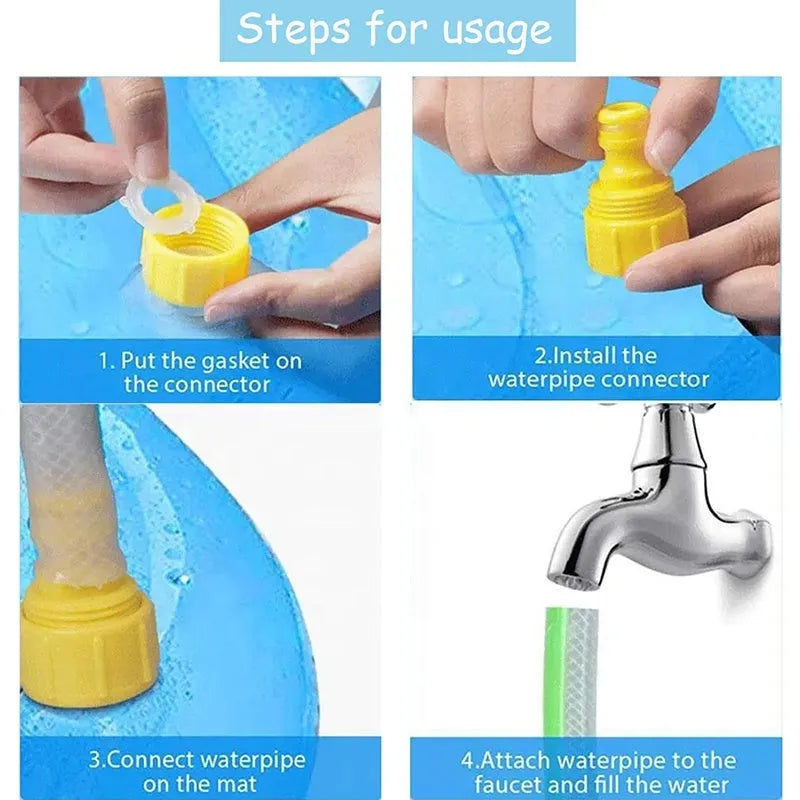 Outdoor dog splash pad mat with anti-slip surface in 100cm 150cm 170cm diameter options
