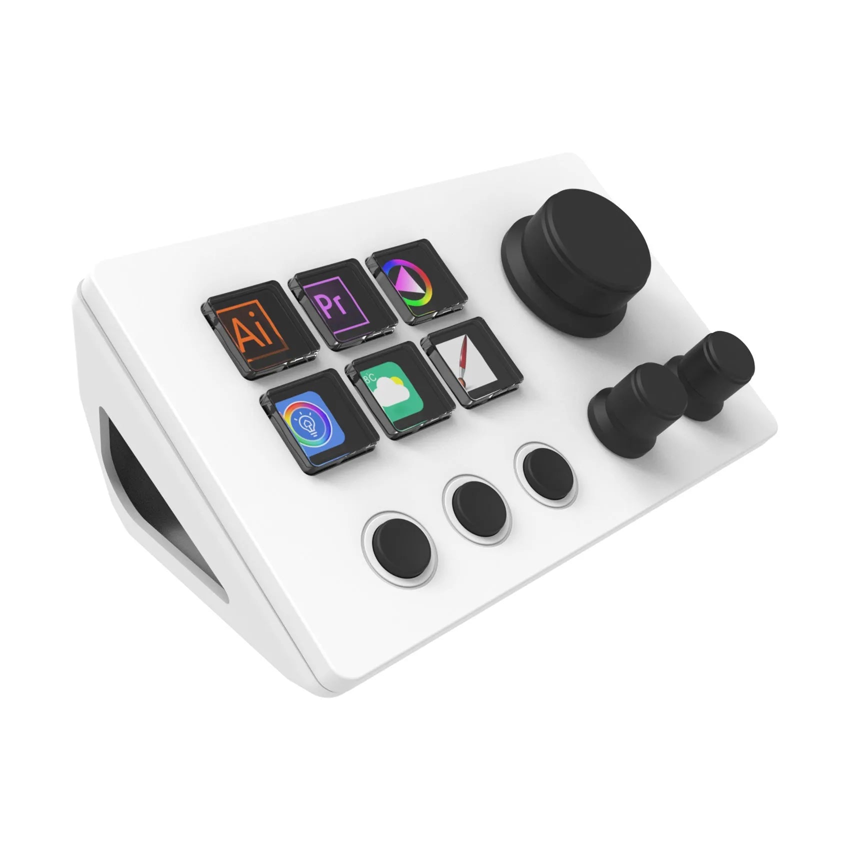 Visual Keyboard N3 silicone keypad with numeric keys in black or white, shown with USB cable.