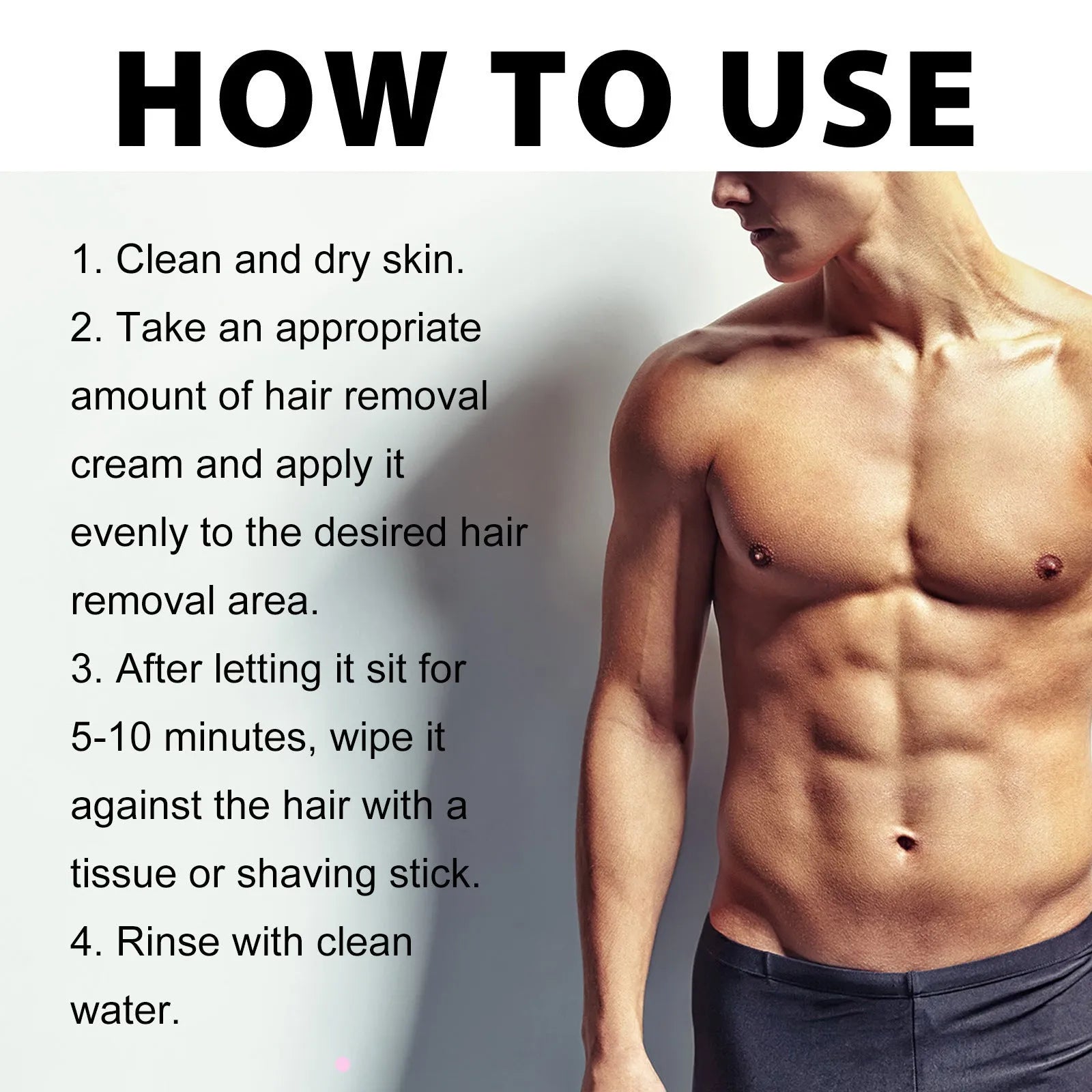 100ml men's hair removal cream for beard, armpit, hand and leg depilation