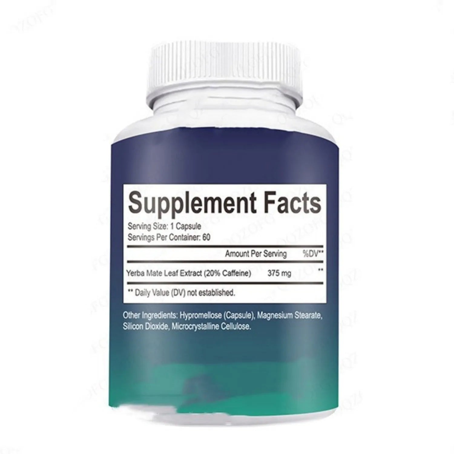 Bottle containing 60 vitamin capsules supplement for daily nutrition support