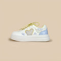 Meow Rabbit Sea Salt Cheese coloured mesh sneakers with lace-up front and rubber sole.