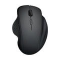 Wireless rechargeable laptop mouse in black or grey with USB charging cable